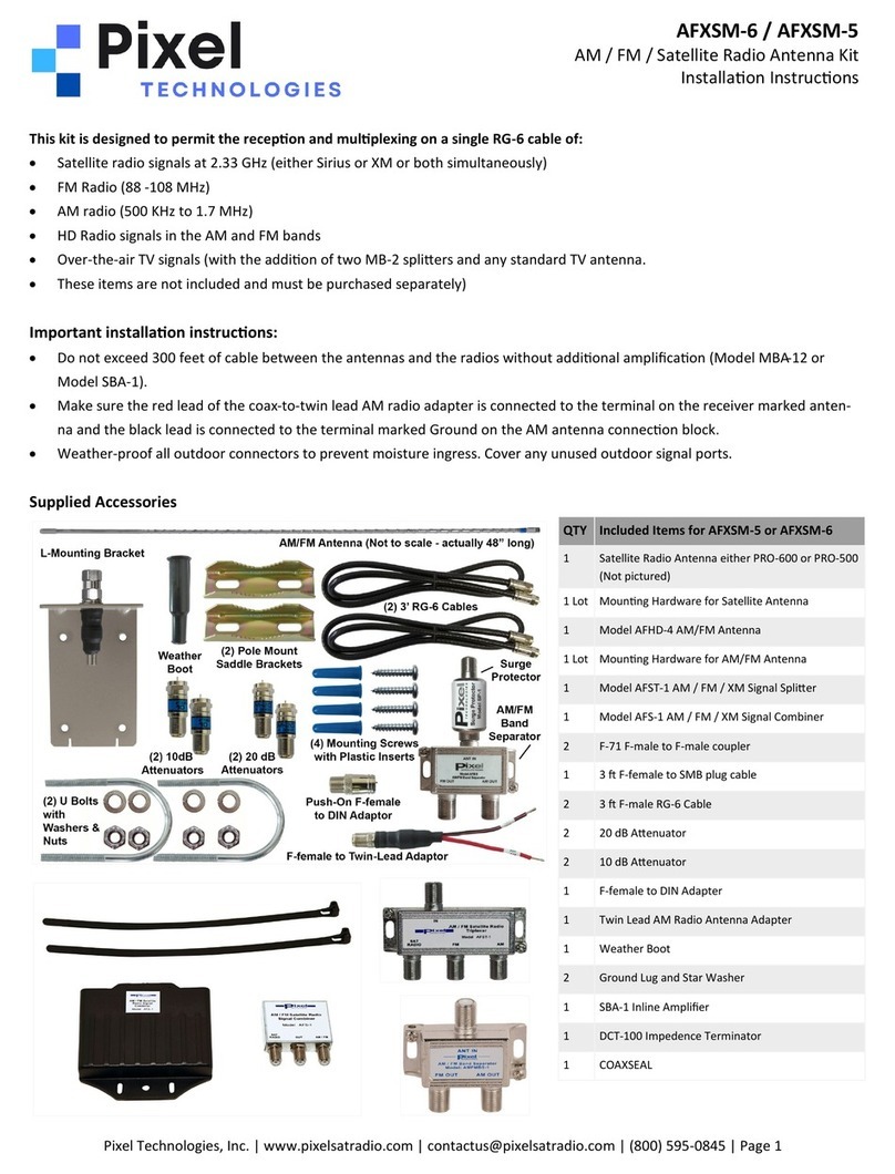 Pixel AFXSM-5 installation instructions