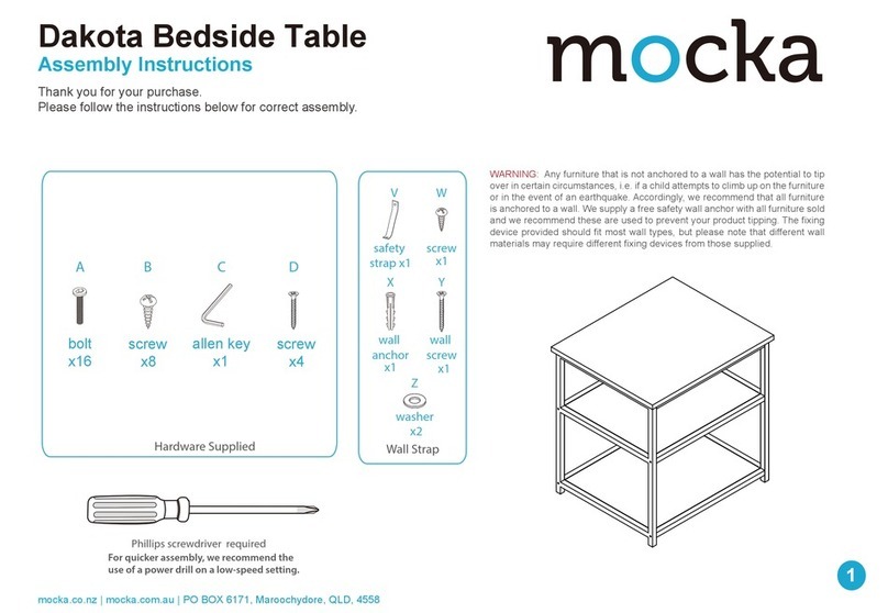 Mocka Dakota Bedside Table User manual