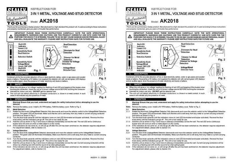 Sealey Professional TOOLS AK2018 instructions Sealey Professional TOOLS AK2018 instructions