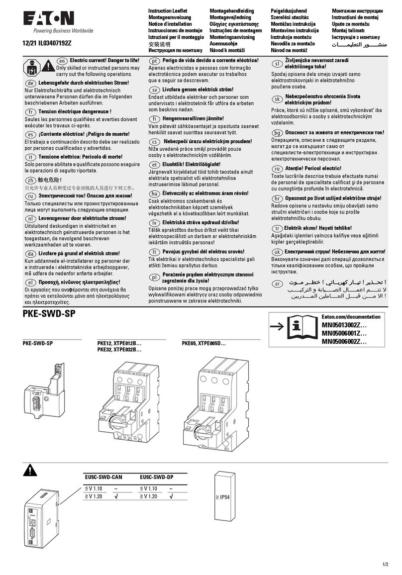 Eaton PKE-SWD-SP Manual
