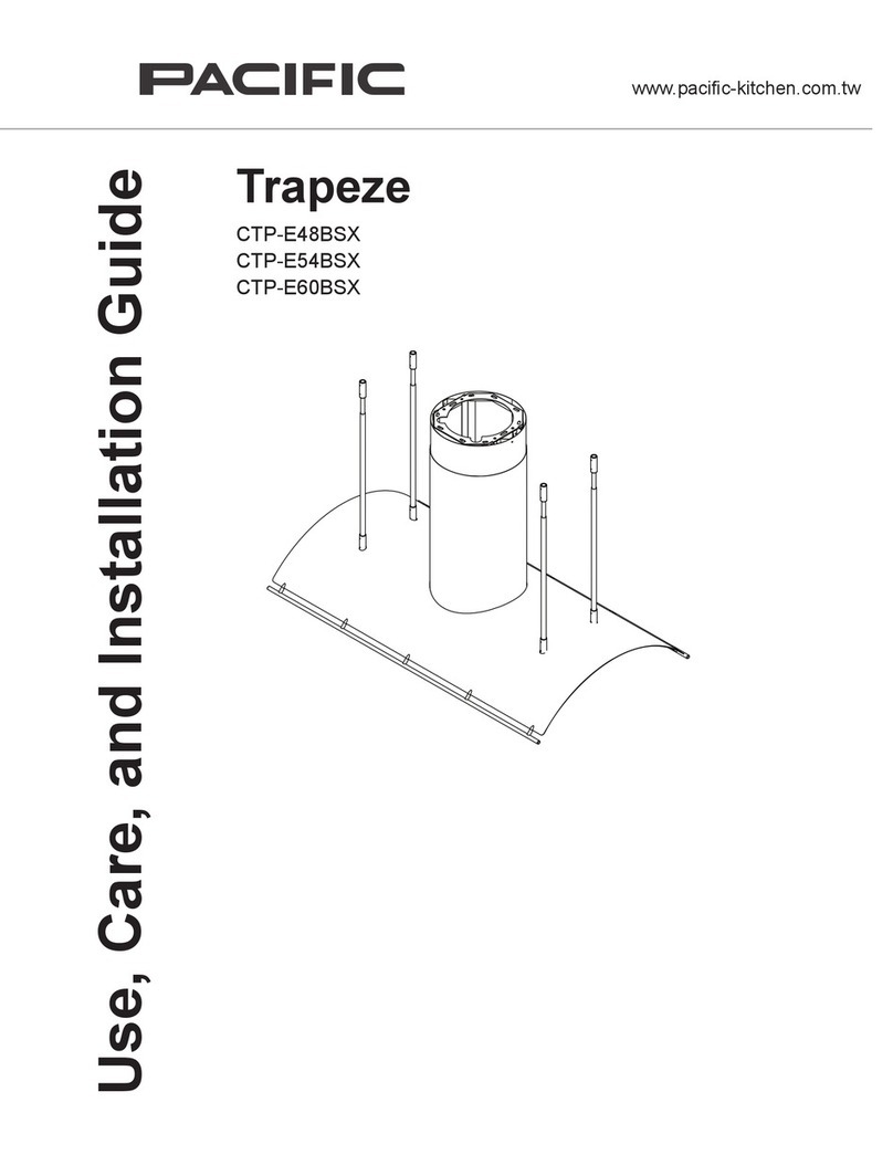 Pacific Trapeze CTP-E48BSX Use, care and installation guide