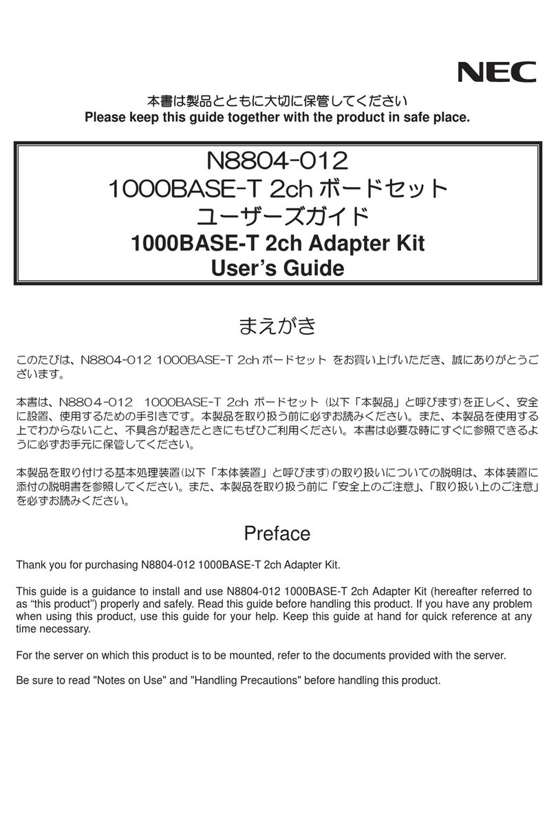 NEC N8804-012 User manual