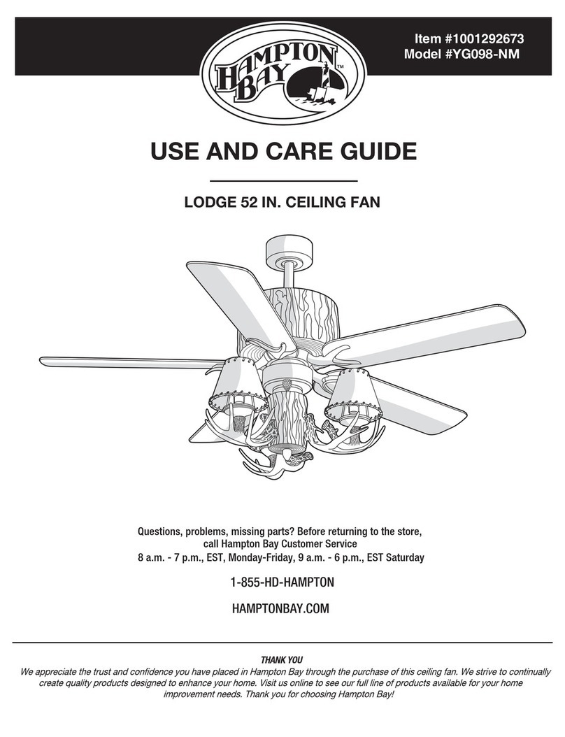 HAMPTON BAY YG098-NM User manual HAMPTON BAY YG098-NM User manual