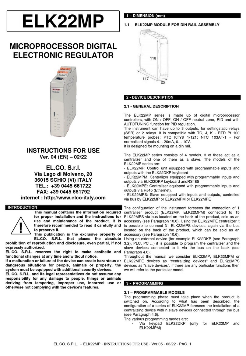 elco ELK22MP Instructions for use
