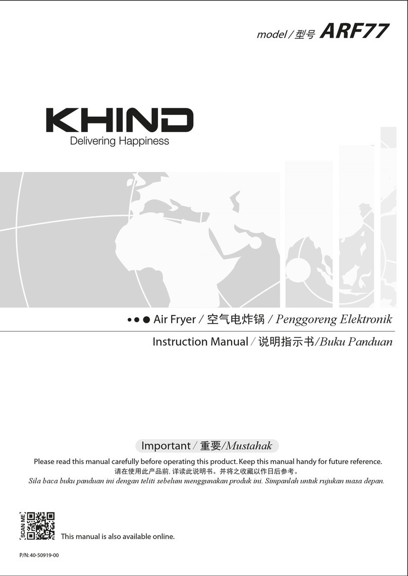 KHIND ARF77 User manual