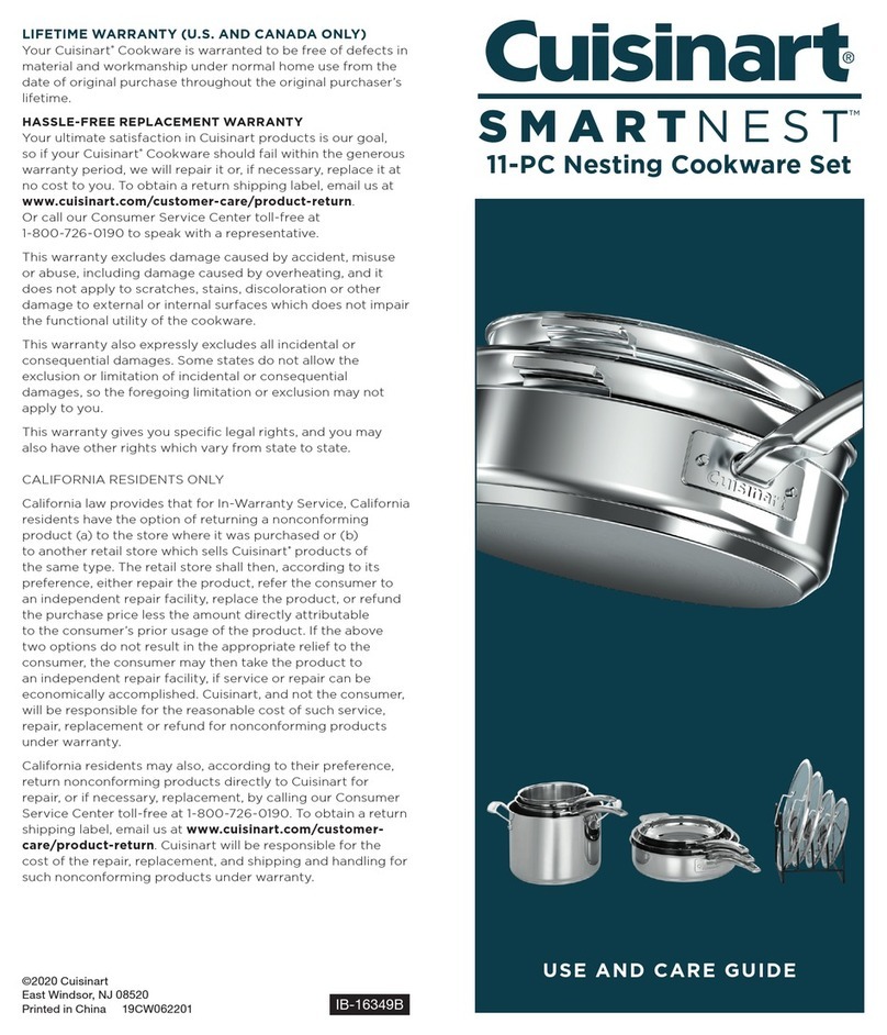 Cuisinart SMART NEST 11-PC Nesting Cookware Set User manual
