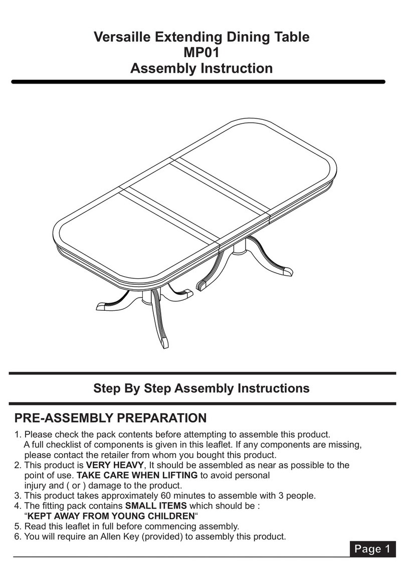 Multay Versaille Assembly instruction