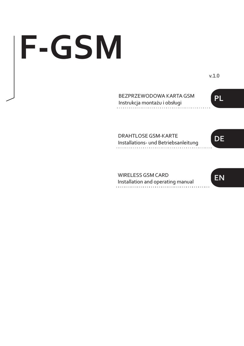 DTM System F-GSM Installation and operating manual