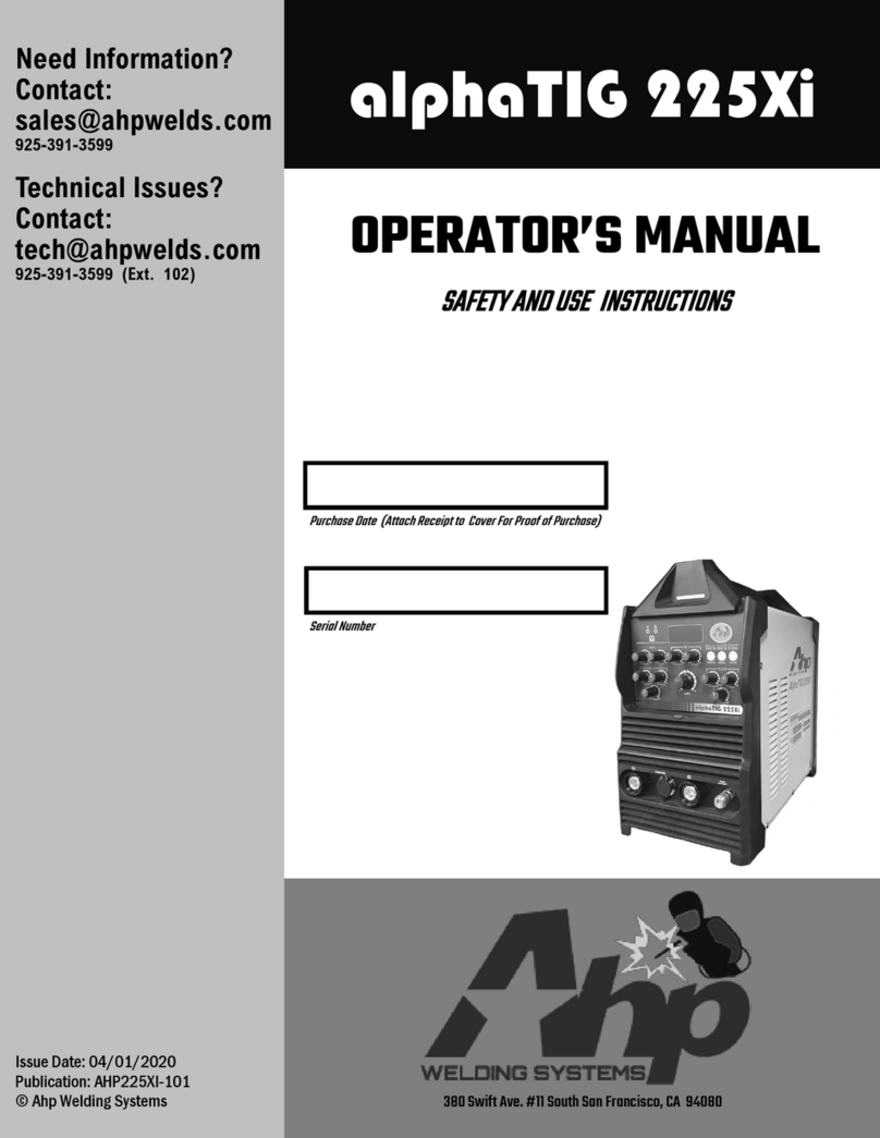 AHP alphaTIG 225Xi Operator's manual