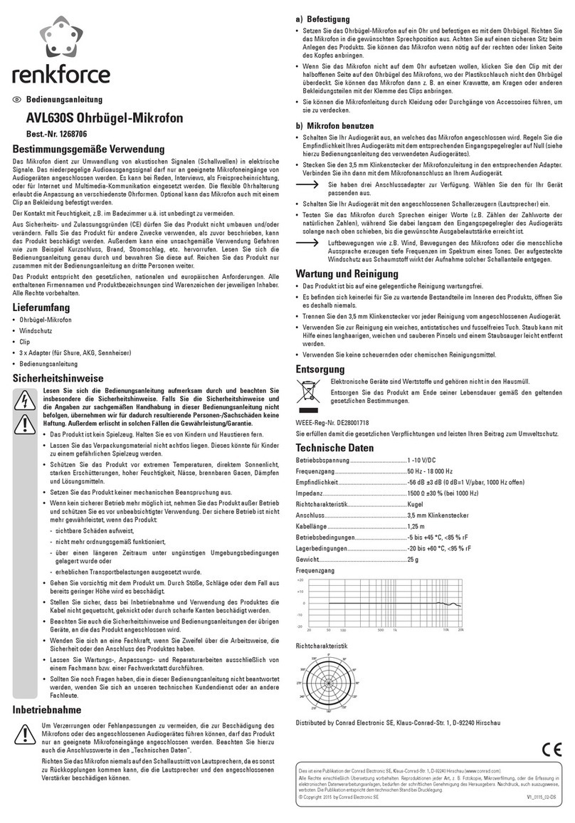Renkforce AVL630S operating instructions