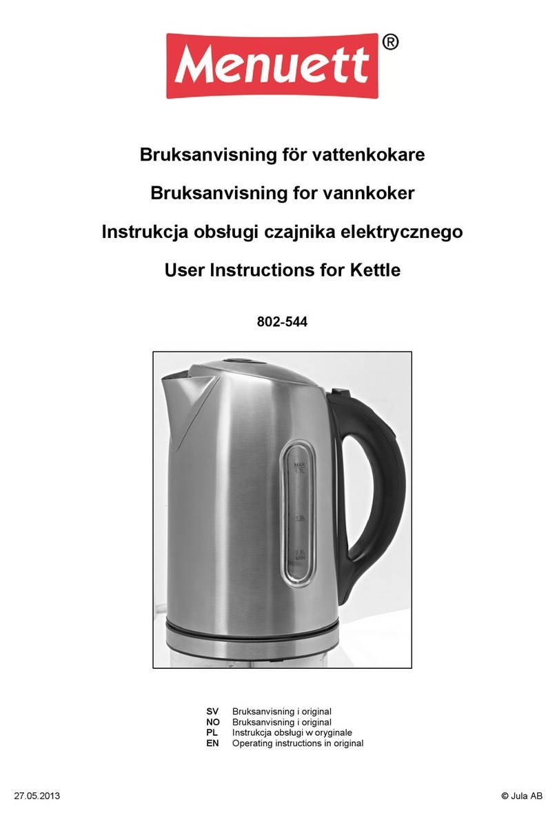 Menuett 802-544 User manual Menuett 802-544 User manual