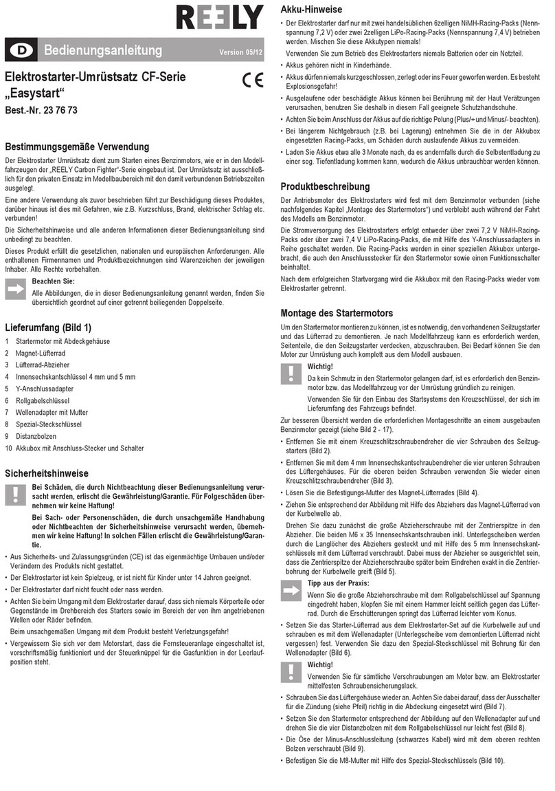 Reely CF Series operating instructions