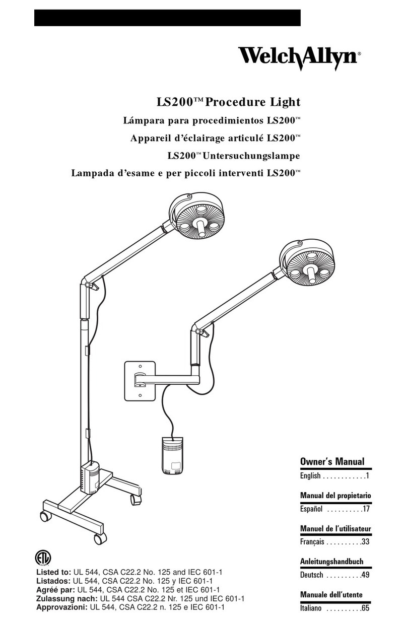 Welch Allyn LS200 Procedure Light owner's manual