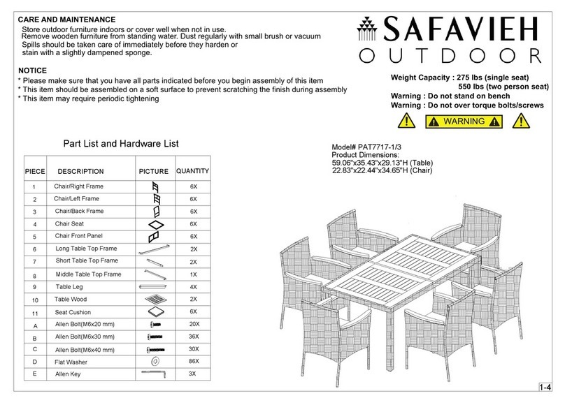 Safavieh Outdoor Ashwin PAT7717-1/3 quick start guide