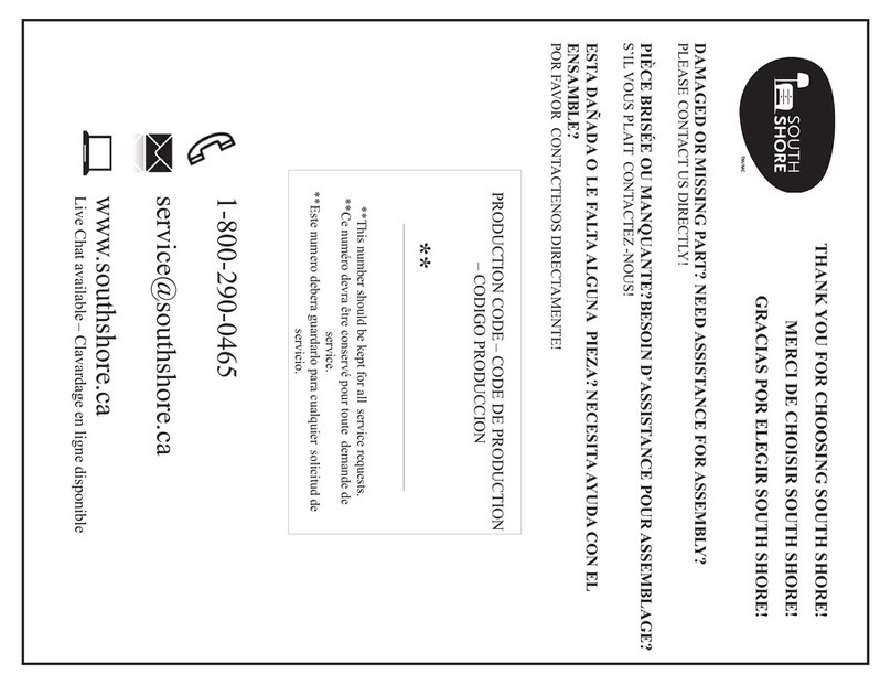 SouthShore 9000-010 User manual SouthShore 9000-010 User manual