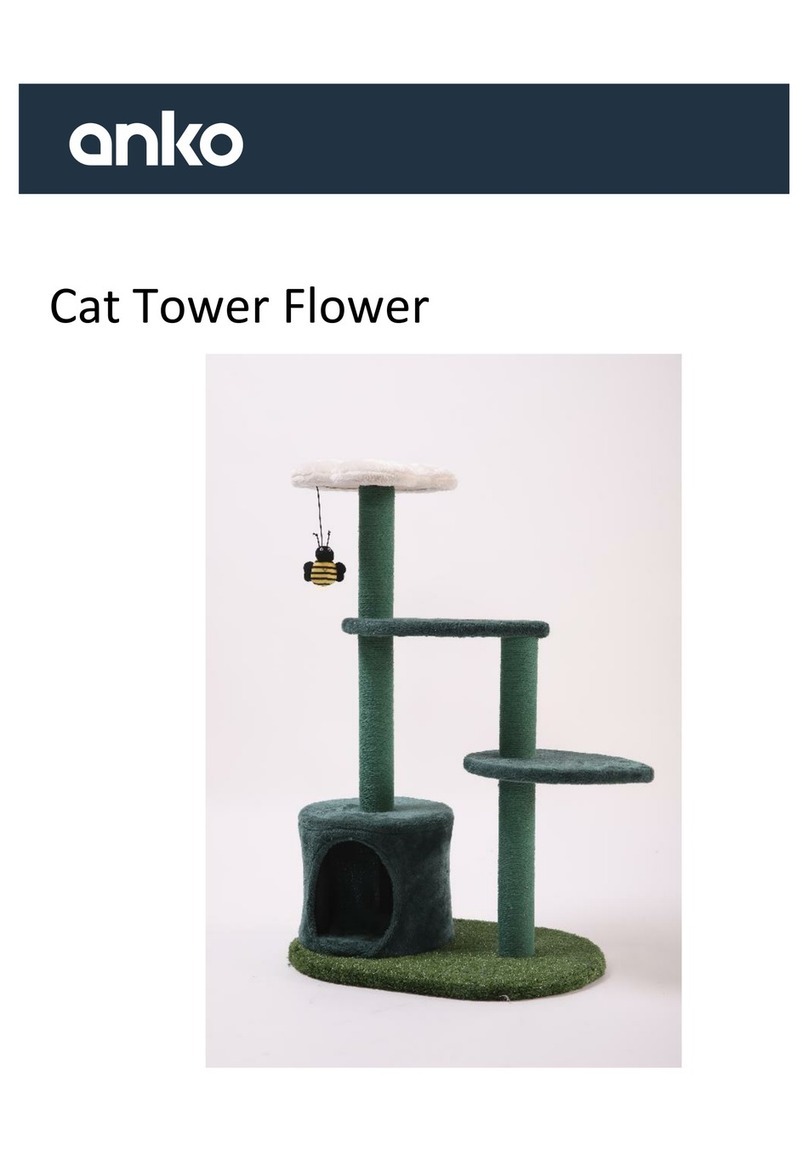 anko Cat Tower Flower manual