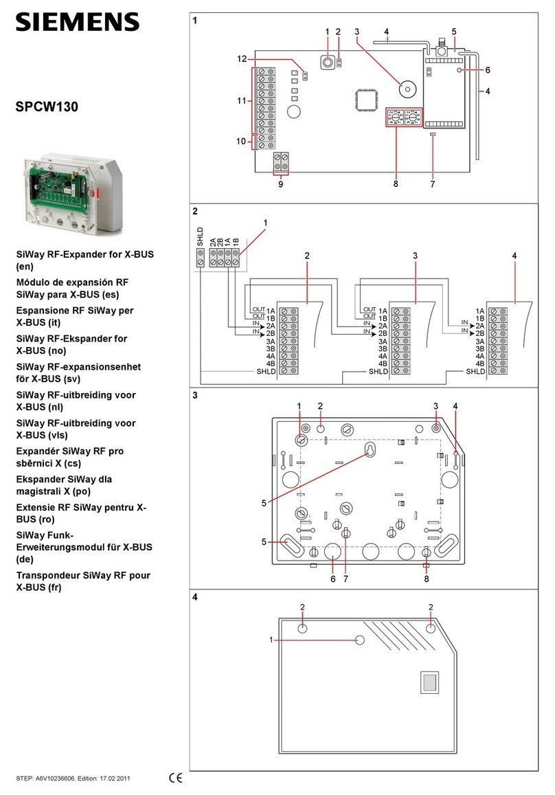 Siemens SPCW130 User manual Siemens SPCW130 User manual