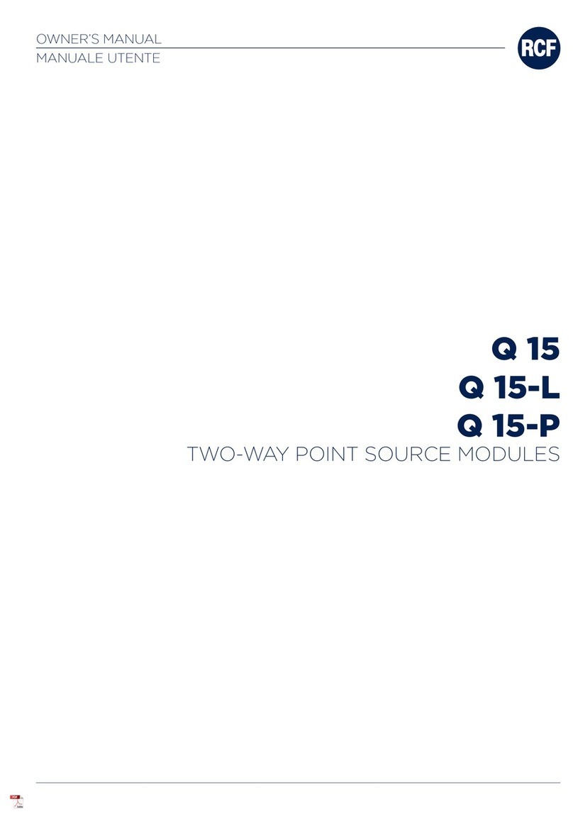 RCF Q 15 User manual