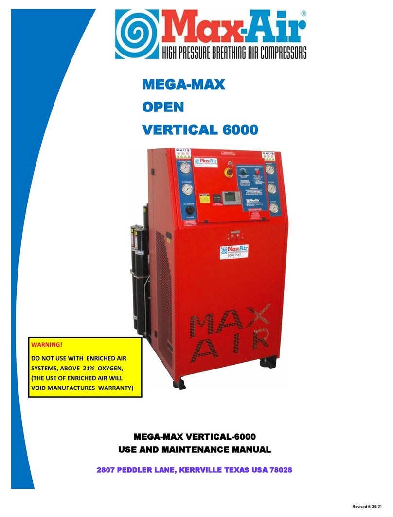 Maxair MEGA-MAX OPEN VERTICAL 6000 Use and maintenance manual