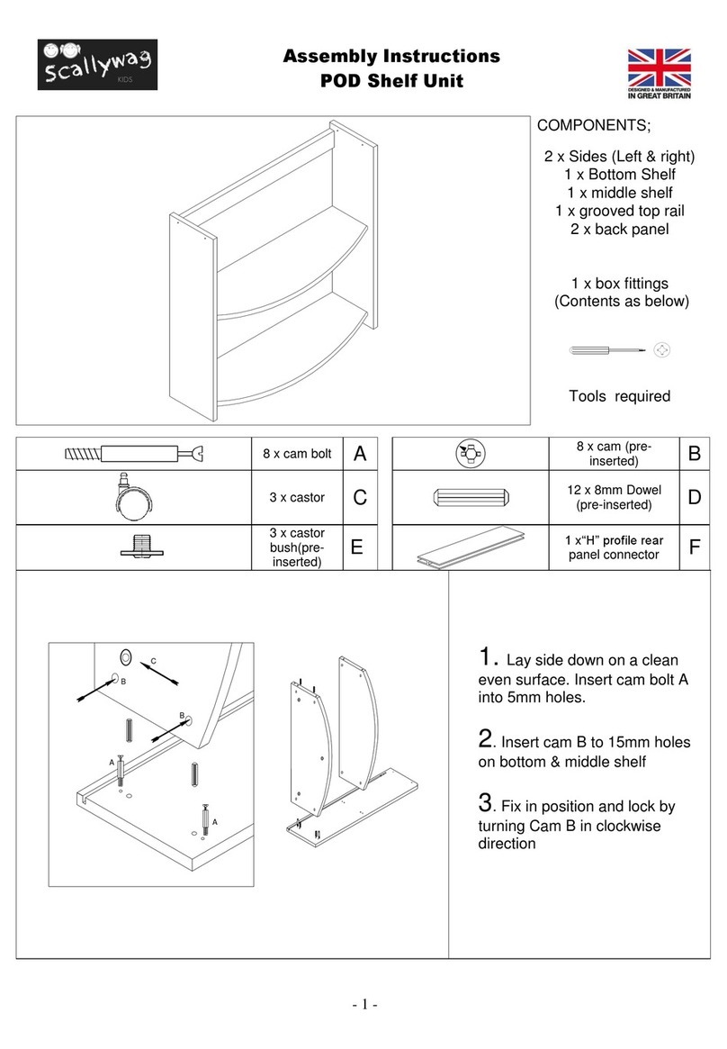 Scallywag Kids POD Shelf Unit Assembly instructions