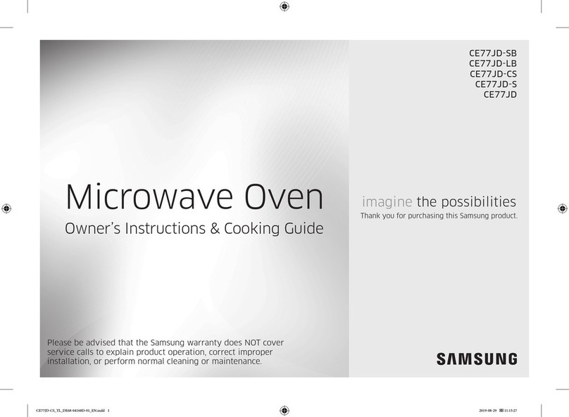 Samsung CE77JD-CS Owner's instructions & cooking guide