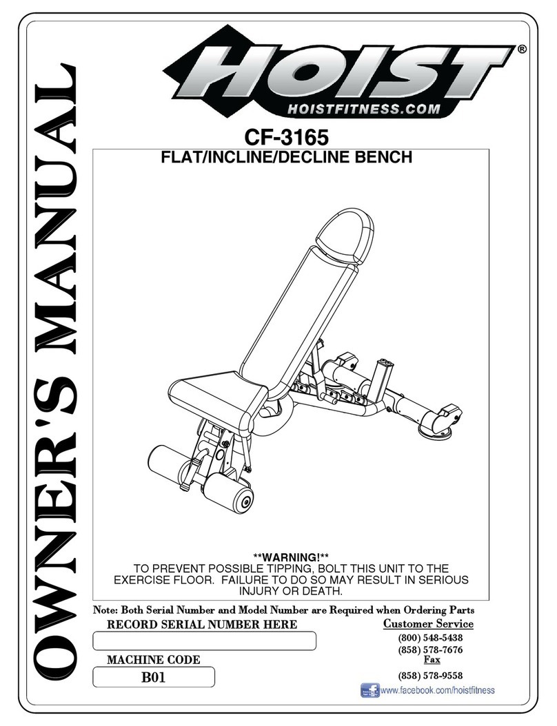 Hoist Fitness CF-3165 owner's manual