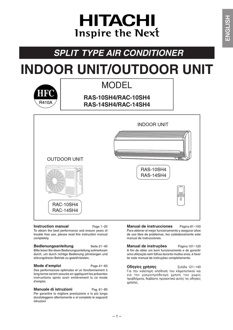 Hitachi RAS-10SH4 User manual