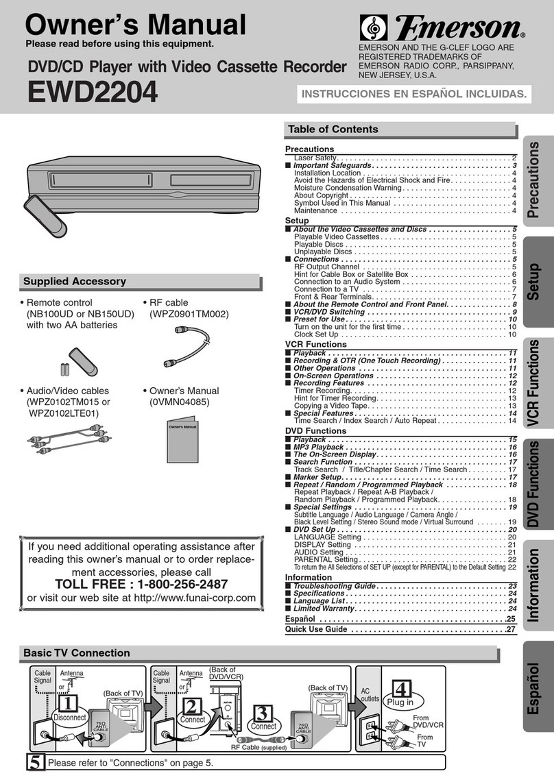 FUNAI Emerson EWD2204 User manual