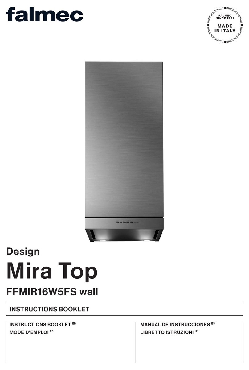 FALMEC Mira Top Fasteel FFMIR16W5FS-R User manual