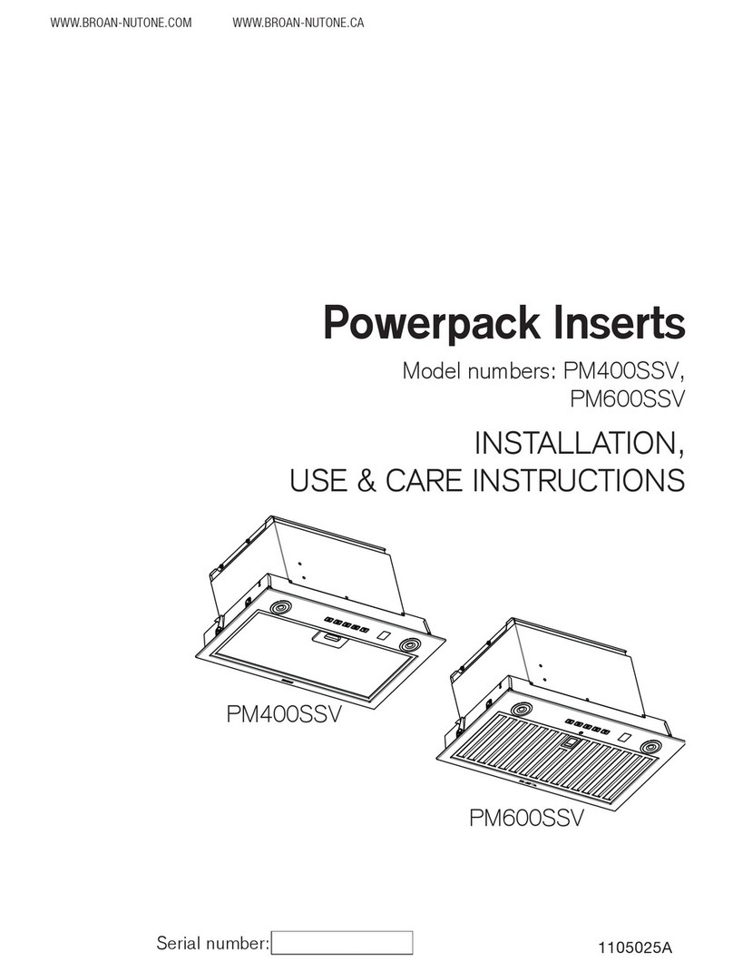NuTone PM400SSV Quick reference guide