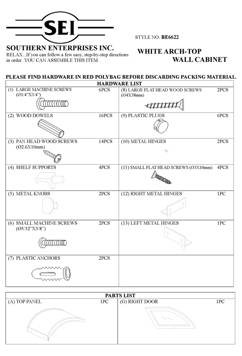 Southern Enterprises BE6622 Assembly instructions