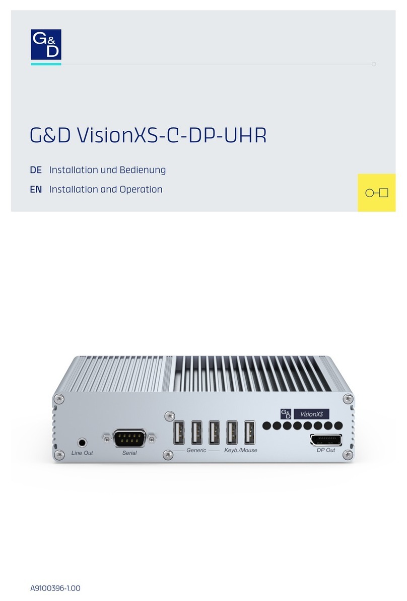 G&D VisionXS-C-DP-UHR User manual