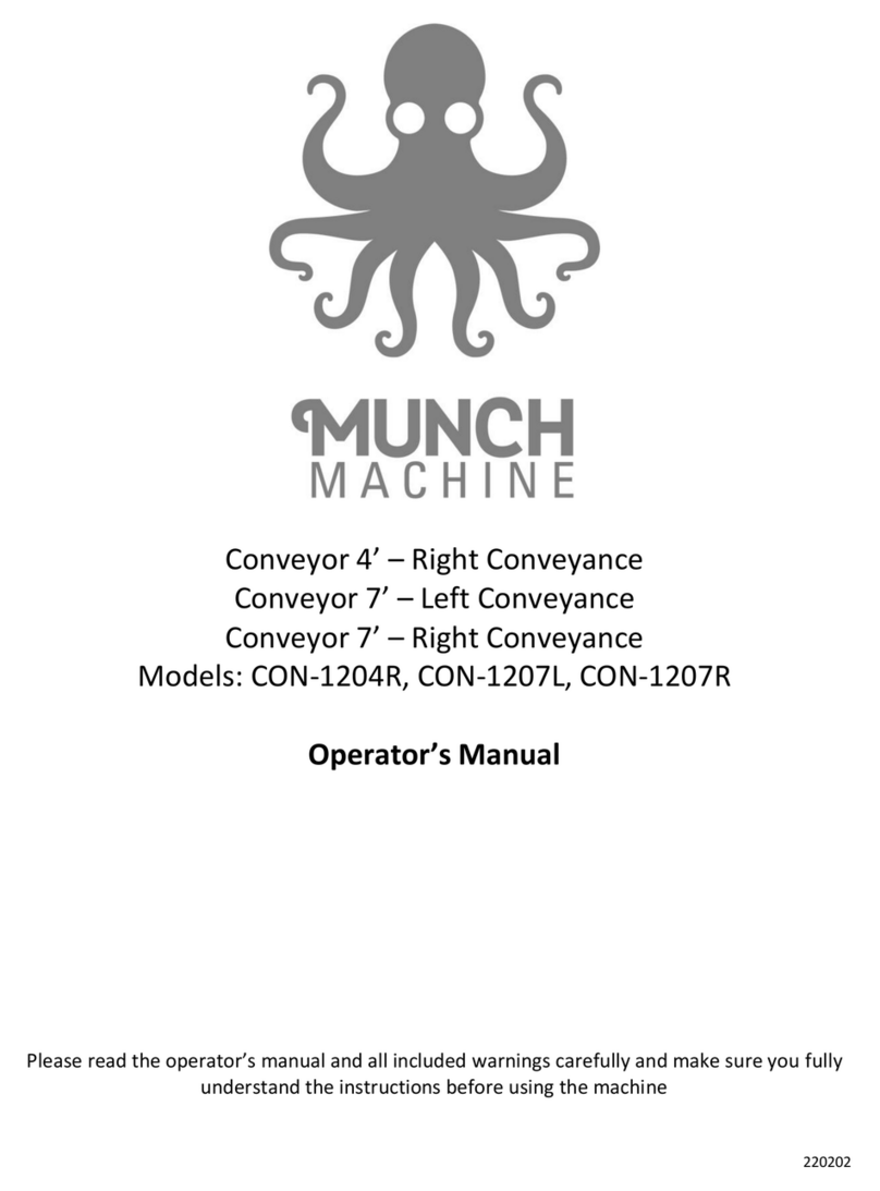 Munch Machine CON-1204R Operator's manual