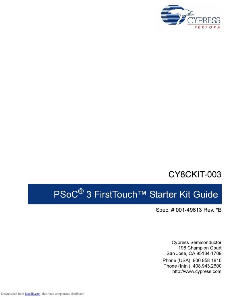 Cypress Semiconductor PSoC 3 FirstTouch User manual