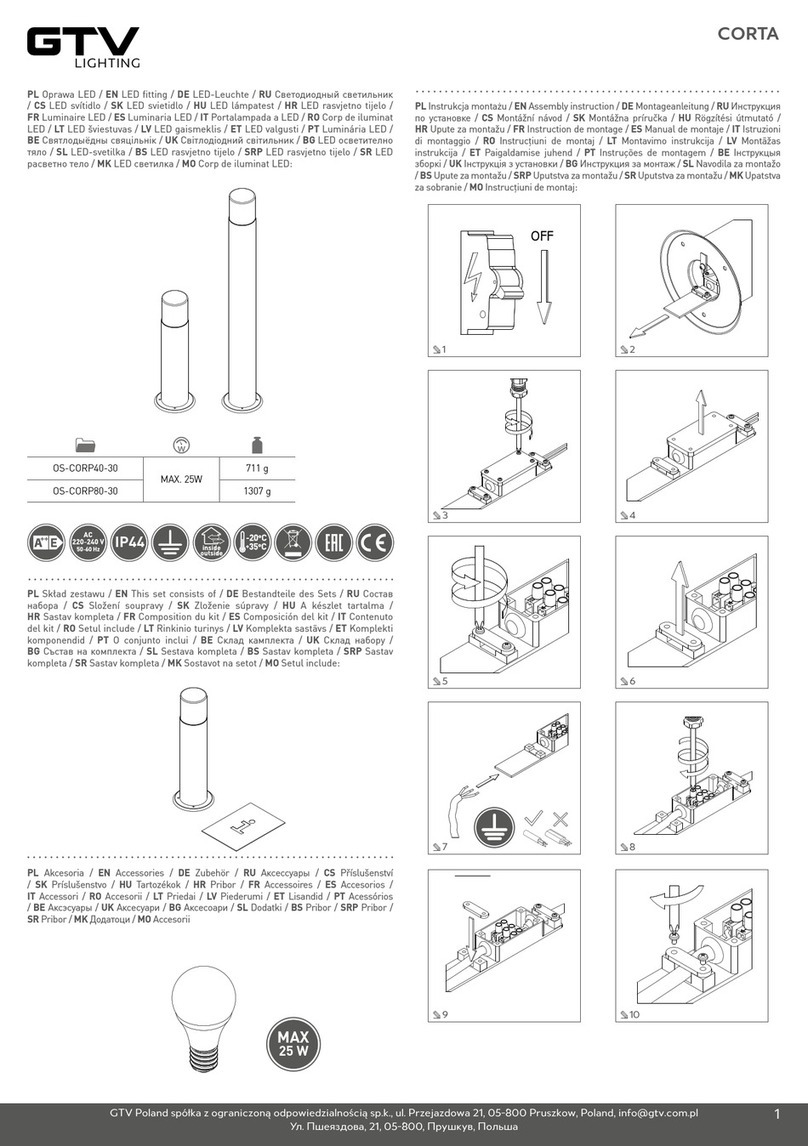 GTV CORTA OS-CORP40-30 User manual