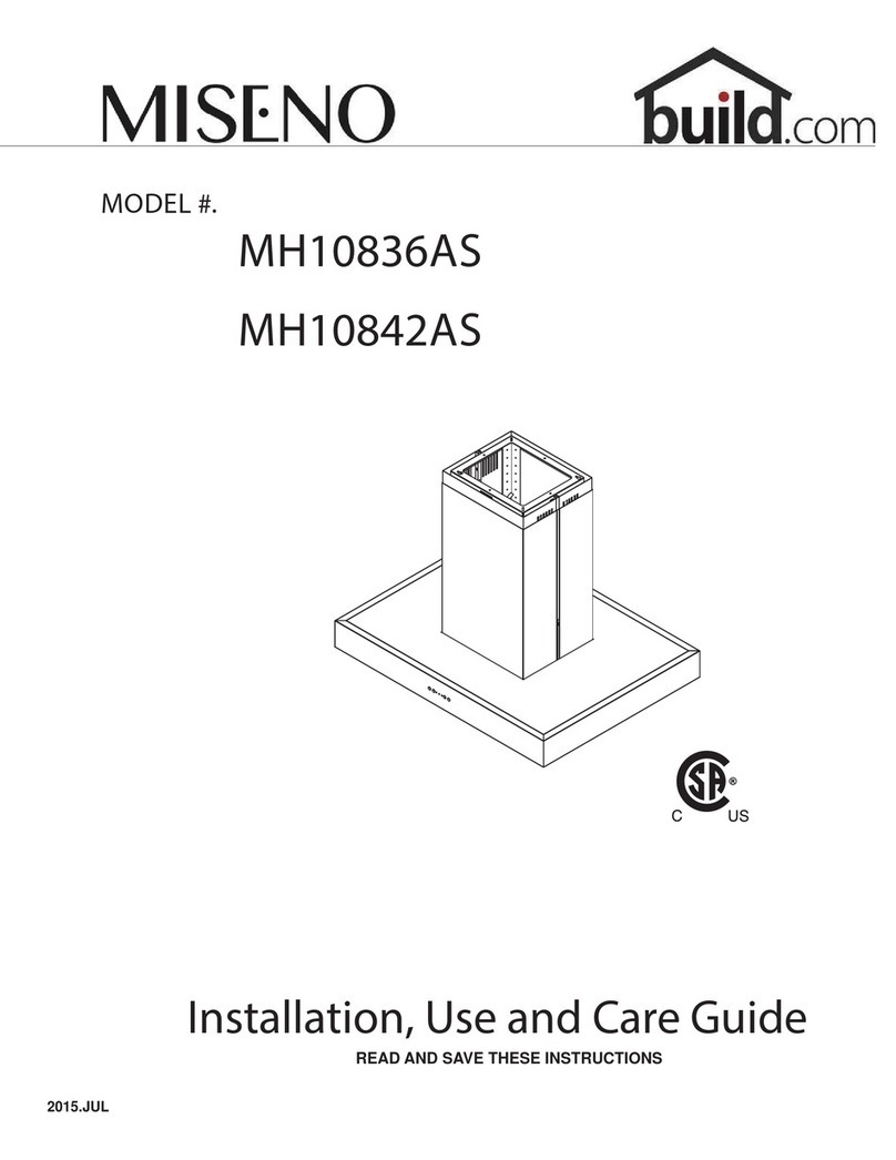 miseno MH10836AS Installation, use and care guide