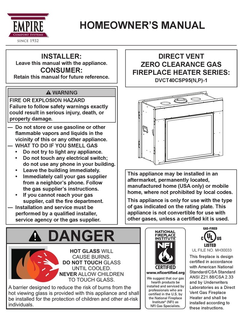 Empire Comfort Systems DVCT40CSP95P Homeowner's manual Empire Comfort Systems DVCT40CSP95P Homeowner's manual
