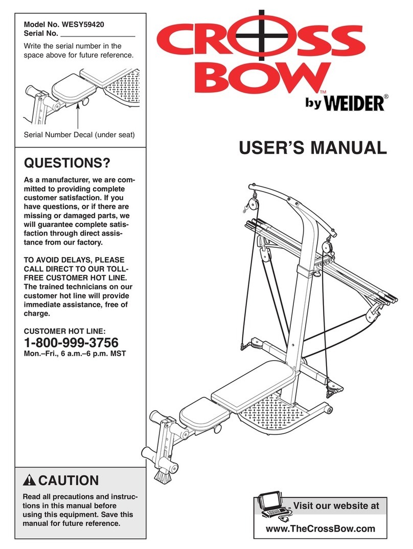 Weider CROSS BOW WESY59420 User manual
