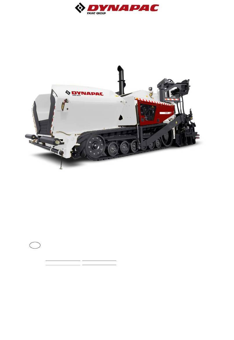 Fayat DYNAPAC F1000T T4f Operation & maintenance manual