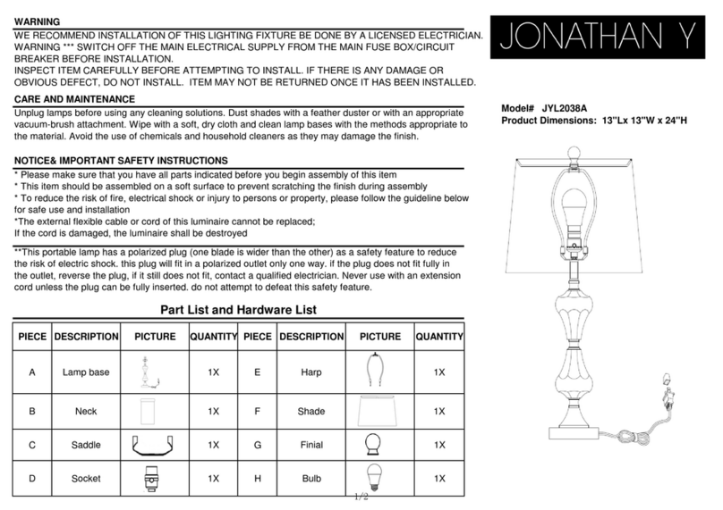 JONATHAN Y JYL2038A User manual