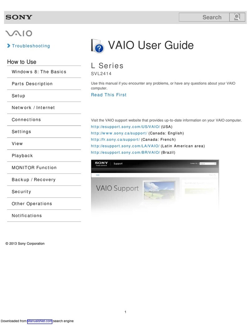 Sony VAIO L Series User manual