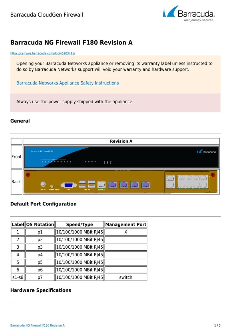 Barracuda NG Firewall F180 manual
