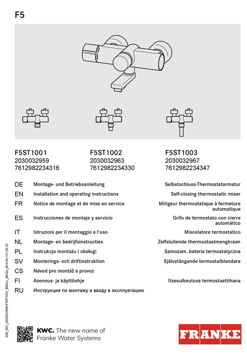 Franke F5ST1001 User manual Franke F5ST1001 User manual