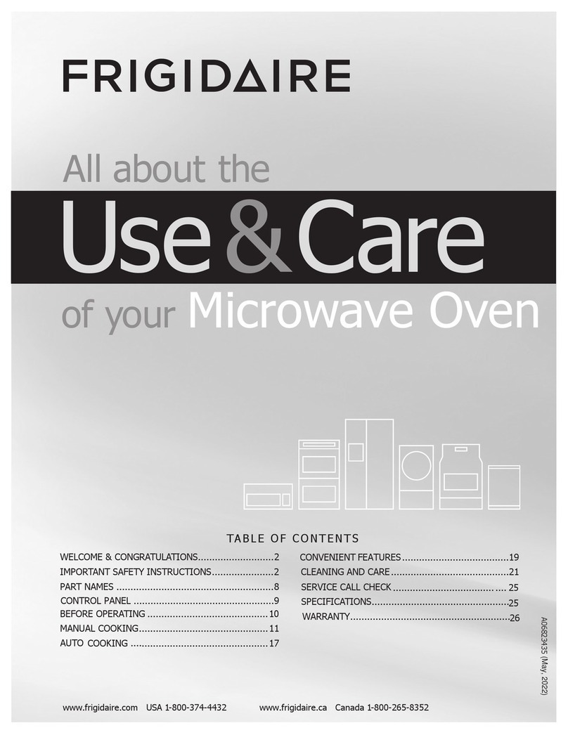 Frigidaire FMOS1846BW use & care