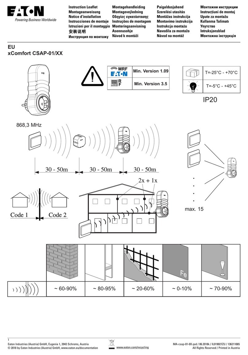 Eaton xComfort CSAP-01 Series Manual Eaton xComfort CSAP-01 Series Manual
