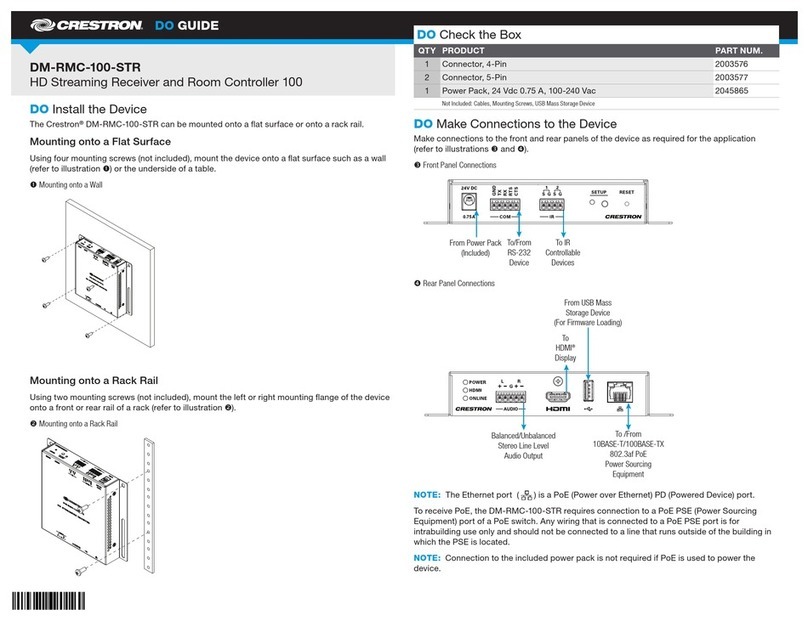 Crestron DM-RMC-100-STR Dimensional drawing