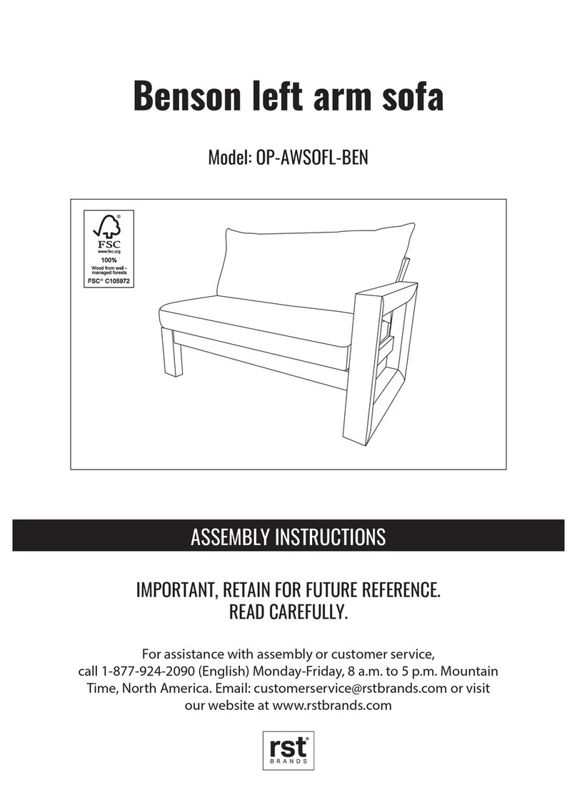 rst brands Benson OP-AWSOFL-BEN Assembly instructions