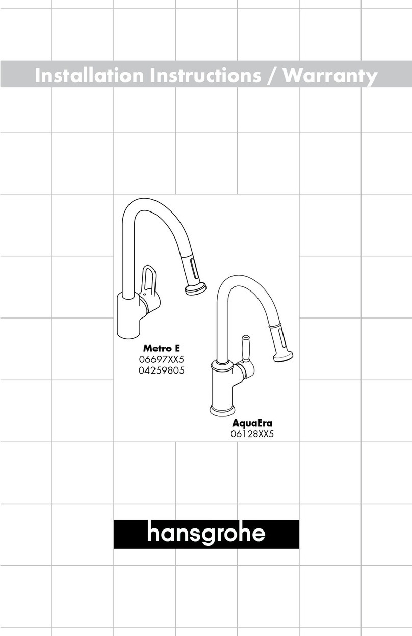Hans Grohe Metro E 06697 5 Series Installation guide Hans Grohe Metro E 06697 5 Series Installation guide