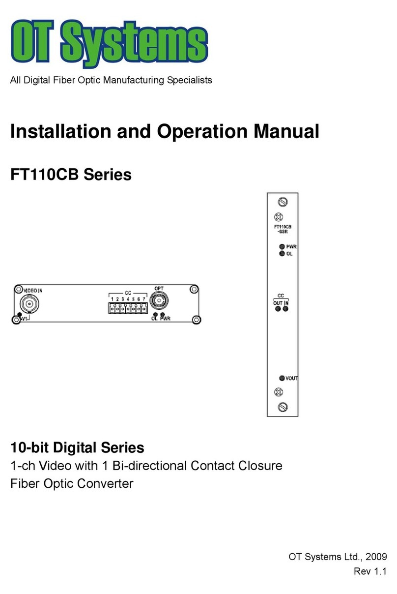 OT Systems FT110CB Series User manual OT Systems FT110CB Series User manual