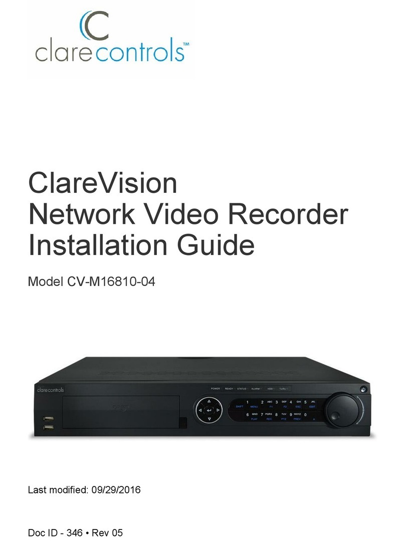Clare Controls ClareVision CV-M16810-04 User manual Clare Controls ClareVision CV-M16810-04 User manual
